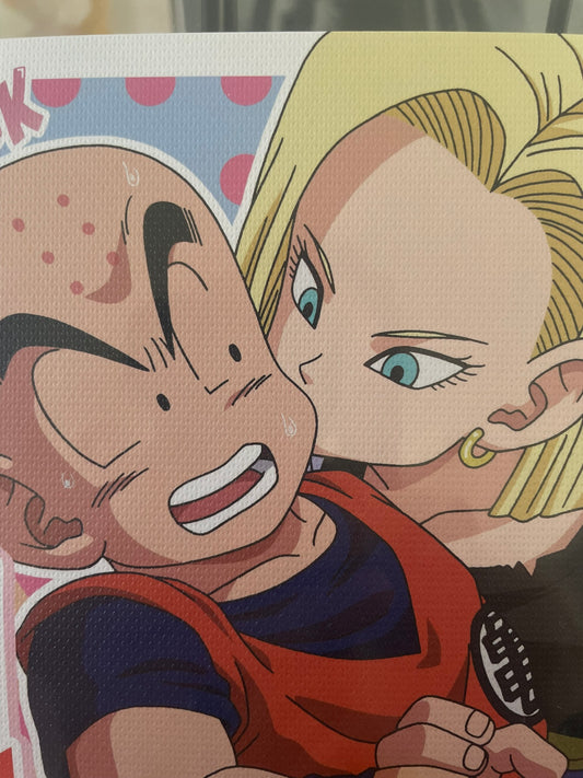 Dragon Ball - Ichiban Kuji - Lot I Tableau Canvas Board 15*21cm C-18 & Krillin