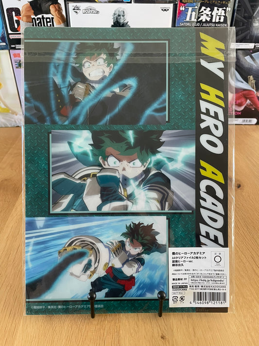 My Hero Academia - Lot de 2 Clear File A4 Strong Hero Ver. Izuku Midoriya
