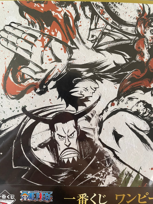 One Piece - Ichiban Kuji - Lot F Shikishi Sumishiki 20*20 cm Blueno & Monkey D. Luffy 2