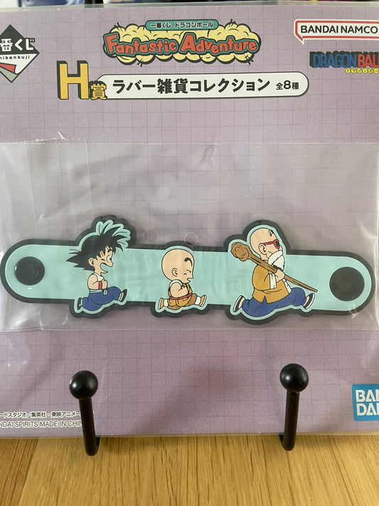 Attache-câble Dragon Ball avec caoutchouc Goku, Krillin, Muten Roshi – sous sachet Ichiban Kuji Fantastic Adventure Lot H
