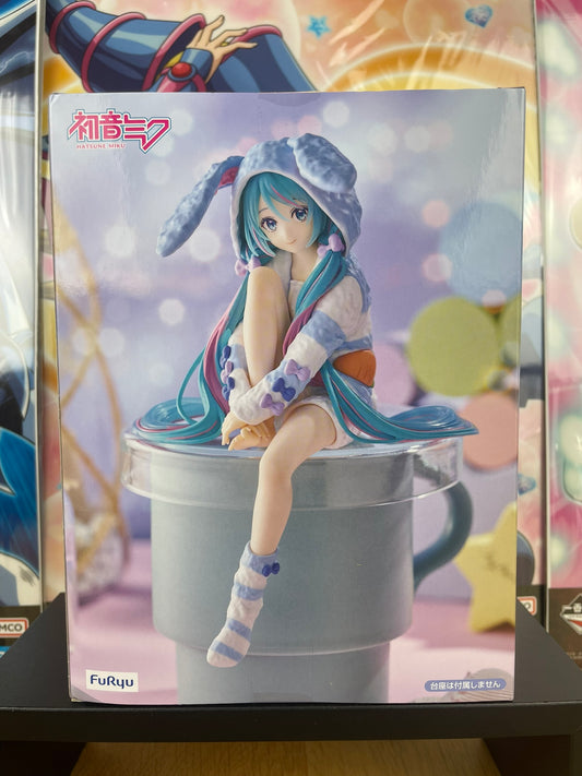Figurine Hatsune Miku Noodle Stopper Usamimi Pajama Blue Ver. 14 cm | Vocaloid | FuRyu