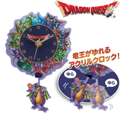 Horloge Dragon Quest avec murale Dragonlord .