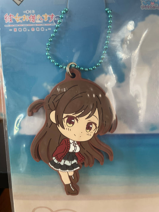 Porte-clés caoutchouc Chizuru Mizuhara Manzokudo 4 ~Natsu Moyou, Koi Moyou.~ 7 cm | Rent-A-Girlfriend | Ichiban Kuji