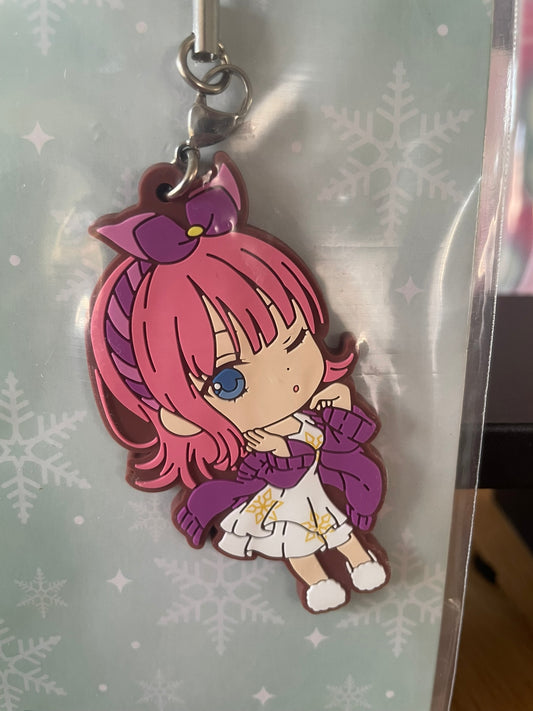 Porte-clés caoutchouc Nino Nakano Shukufuku no Kadode 6,5 cm | The Quintessential Quintuplets | Ichiban Kuji