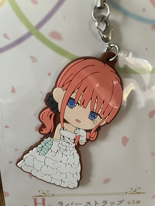 Porte-clés caoutchouc Nino Nakano Itsutsugo Game Final 6,5 cm | The Quintessential Quintuplets | Ichiban Kuji