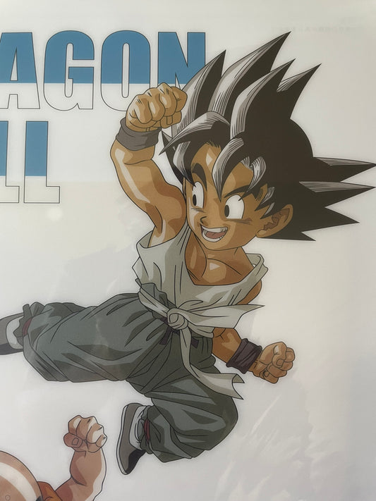 Poster Dragon Ball avec plastique Son Goku, Krillin – sous sachet Ichiban Kuji Gekitou!! Tenkaichi Budoukai (Lot I).