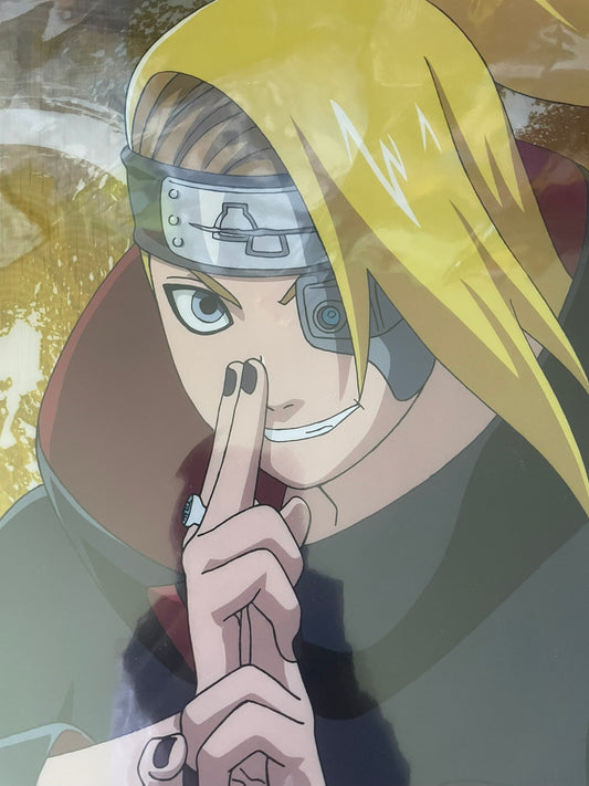 Poster Naruto avec plastique transparent Deidara – sous sachet Ichiban Kuji Shinobi no Kizuna. Lot F
