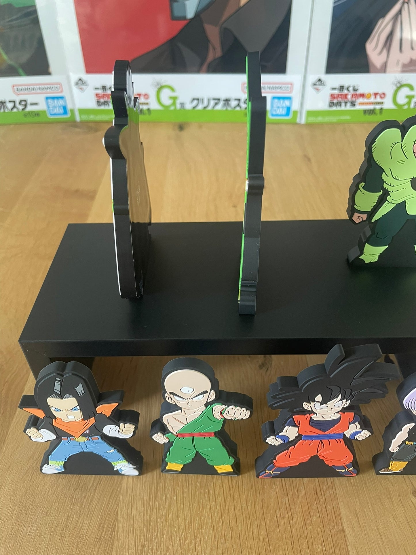 Set de stands caoutchouc Dragon Ball Ichiban Kuji – Son Goku, Trunks, Cell, Piccolo, C-16, C-17 et Tenshinhan – Collection Mirai e no Kettou
