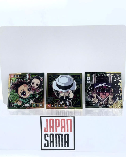 Demon Slayer - Lot de 3 Seal Wafer Muzan Kibutsuji, Haganezuka, Tanjiro