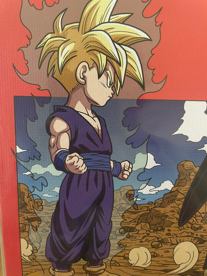 Dragon Ball - Ichiban Kuji - Lot I Canvas Board 15*21cm Cell &amp; Son Gohan
