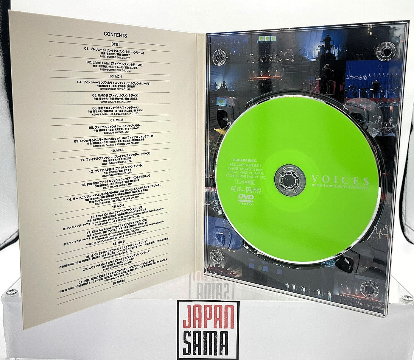 FINAL FANTASY - DVD OST Musique VOICES Premium Orchestra Concert First Press Limited Edition