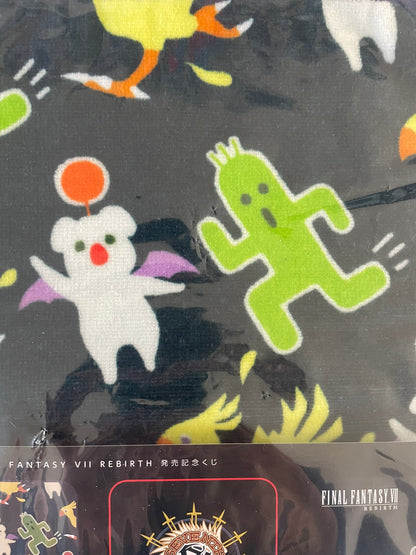 Final Fantasy VII Rebirth - Ichiban Kuji - Lot E-2 Towel 25*25cm Mog &amp; Pampa &amp; Chocobo