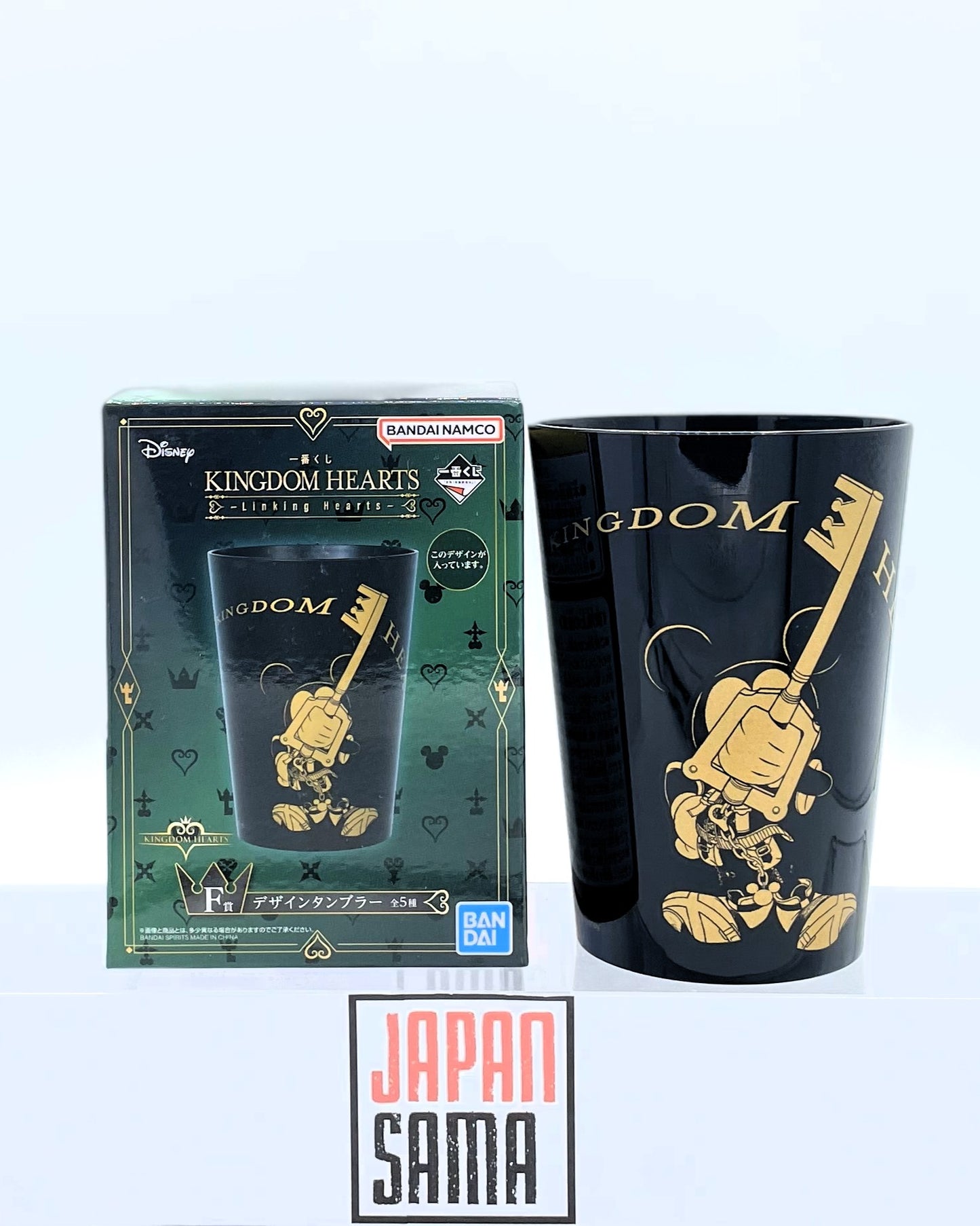 Kingdom Hearts - ICHIBAN KUJI - Linking Hearts Lot F King Mickey Plastic Glass