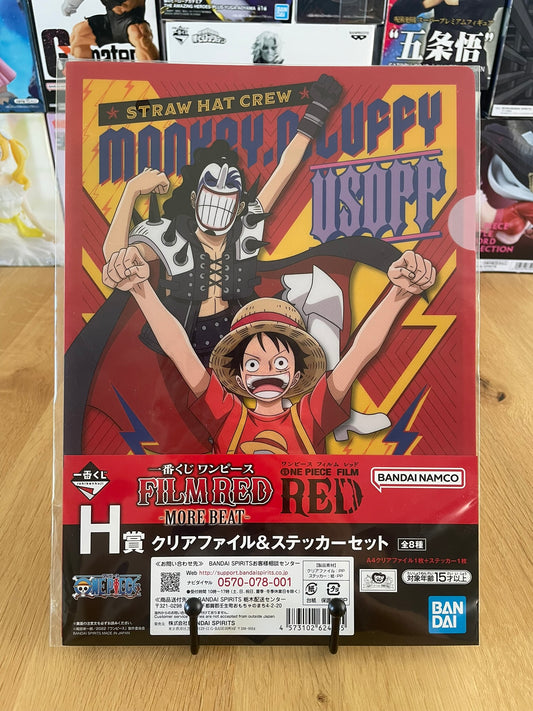 One Piece Film Red - Lot H Clear File A4 22 x 31 cm Monkey D.Luffy & Usopp
