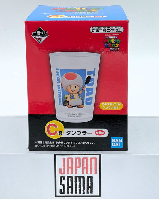 Super Mario - ICHIBAN KUJI - Lot C Verre Plastique Toad