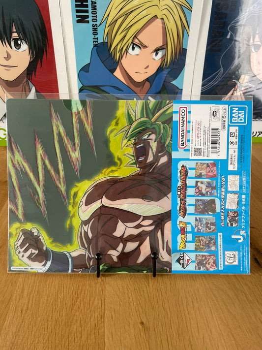 clear file Son Goku SSJ Blue, Vegeta SSJ Blue, Broly Legendary SSJ | Dragon Ball | Ichiban Kuji
