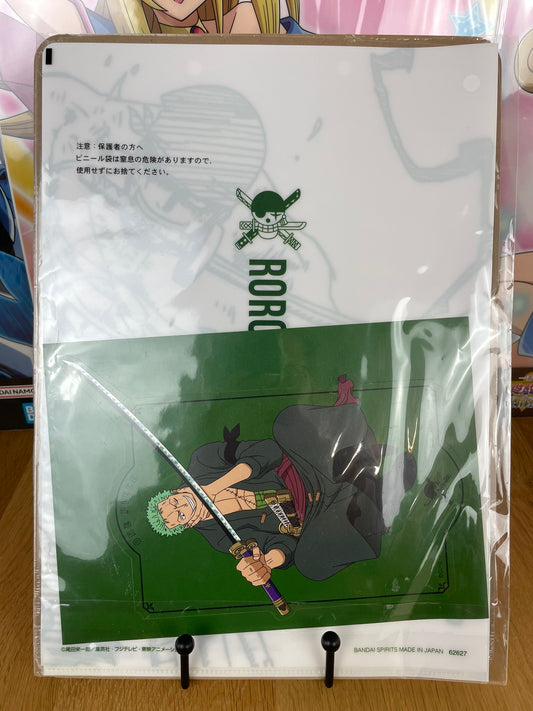 Clear file A4 Roronoa Zoro Ichiban Kuji Ryouyoku Kessen | One Piece | Banpresto