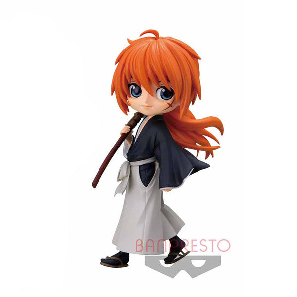 Figurine Kenshin Himura Q Posket Noir 14 cm | Rurouni Kenshin | Banpresto