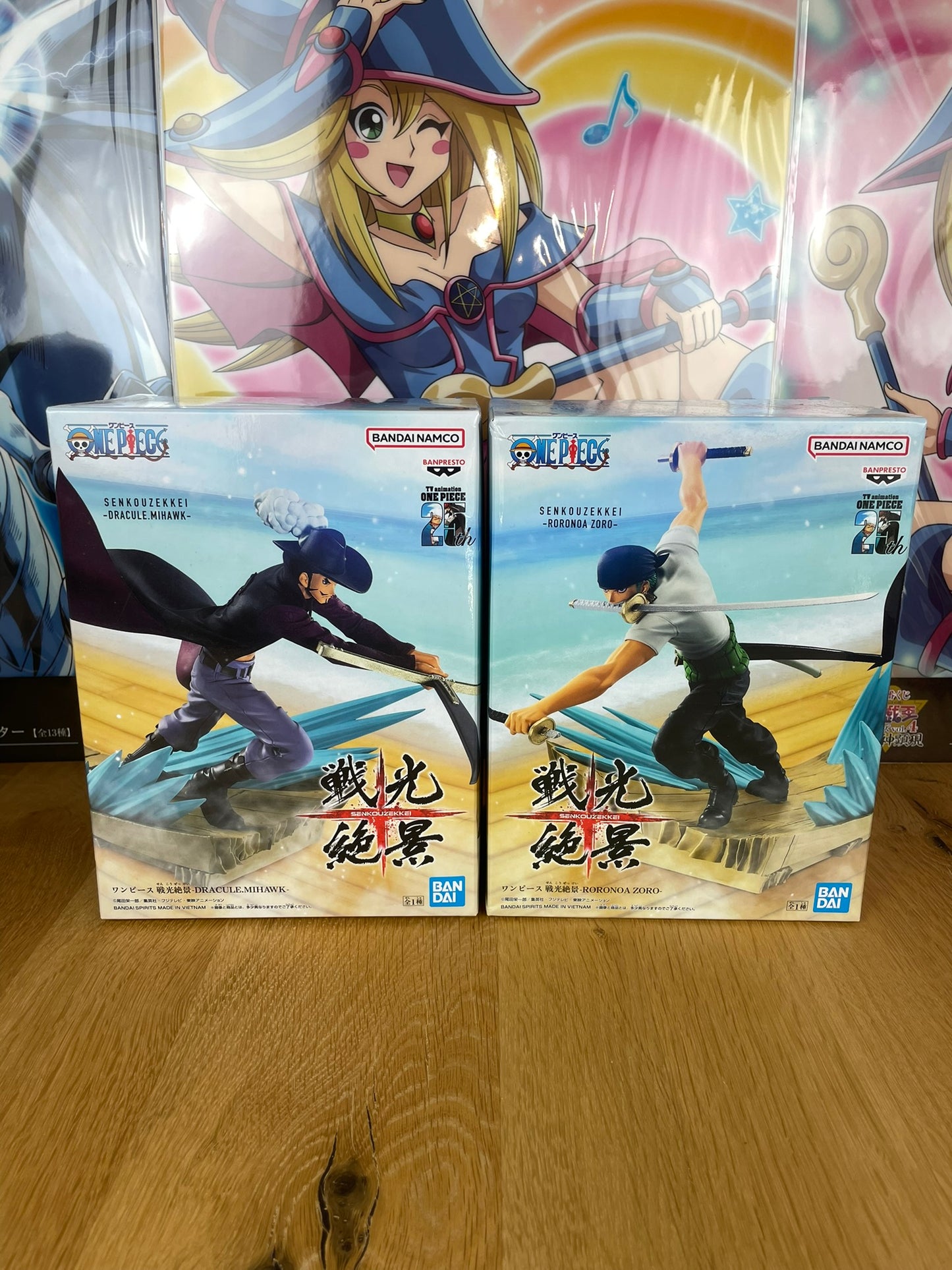 Lot de 2 figurines Roronoa Zoro & Dracule Mihawk Senkou Zekkei 11–12 cm | One Piece | Banpresto