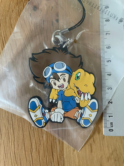 Digimon – Porte-clés caoutchouc Agumon & Taichi Ichiban Kuji 5 cm Bandai Spirits