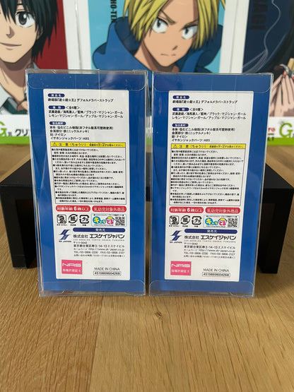 Lot de 2 porte-clés caoutchouc Yami Yugi et Black Magician Girl Deformed Rubber Strap Yu-Gi-Oh! 20th Anniversary SK Japan
