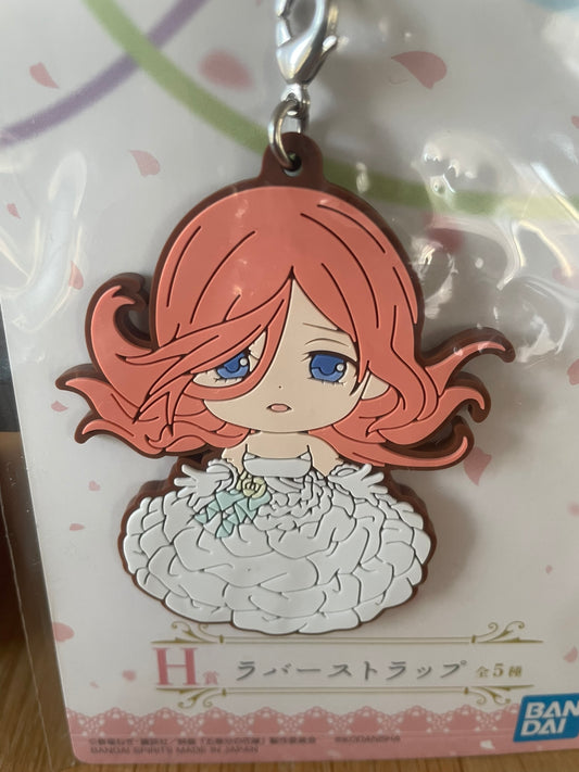 Porte-clés caoutchouc Miku Nakano Itsutsugo Game Final 6,5 cm | The Quintessential Quintuplets | Ichiban Kuji