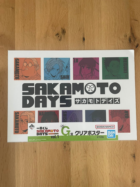 Poster A3 Sakamoto Days Ichiban Kuji – Sakamoto, Shin, Lu Shaotang, Heisuke, Nagumo, Osaragi, Shishiba, Hyo et Tarou – Vol.1
