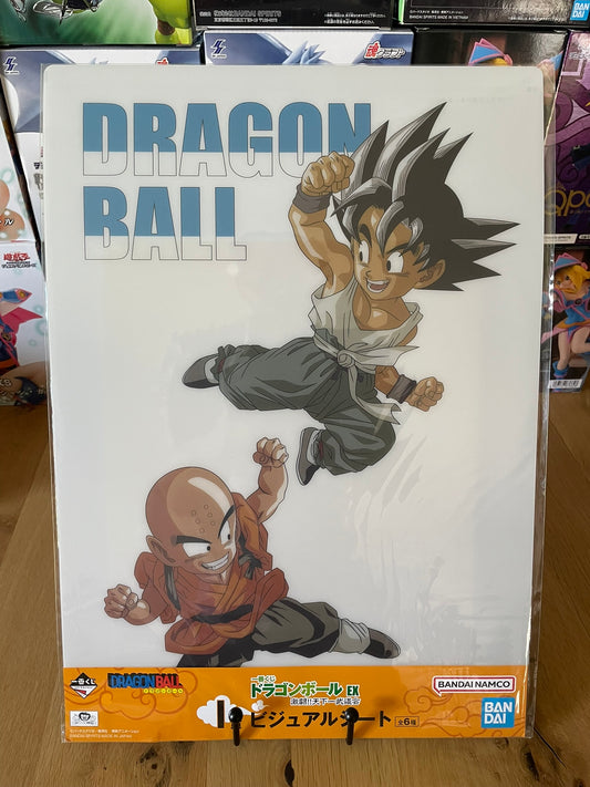 Poster Dragon Ball avec plastique Son Goku, Krillin – sous sachet Ichiban Kuji Gekitou!! Tenkaichi Budoukai (Lot I).