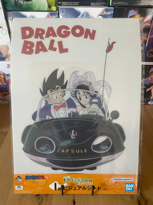 Poster Dragon Ball avec plastique Son Goku, Chi-Chi – sous sachet Ichiban Kuji Dragon Ball EX Gekitou!! Tenkaichi Budoukai (Lot I).