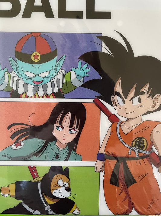 Poster Dragon Ball avec plastique Son Goku & Pilaf Gang – sous sachet Ichiban Kuji Kumonoue no Shinden (Lot H).