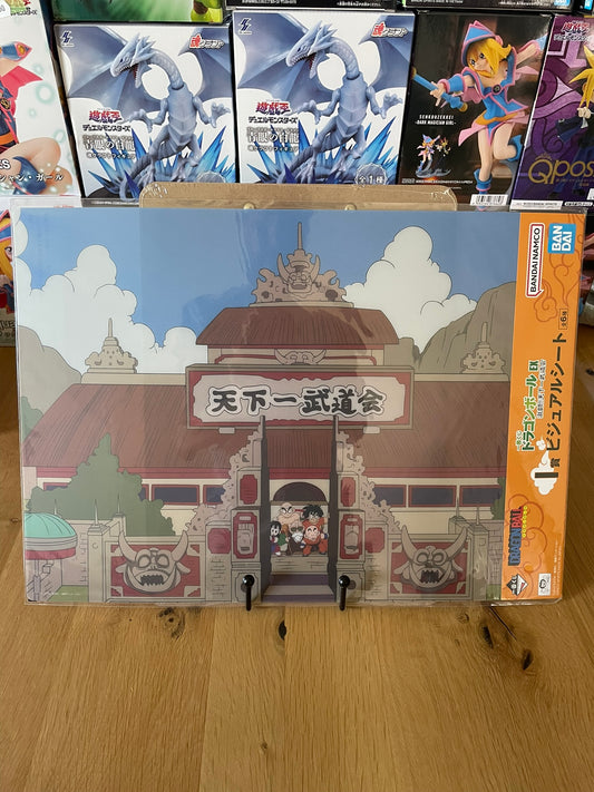 Poster Dragon Ball avec plastique Chi-Chi, Krillin, Muten Roshi, Tenshinhan, Yamcha – sous sachet Ichiban Kuji Gekitou!! Tenkaichi Budoukai (Lot I).