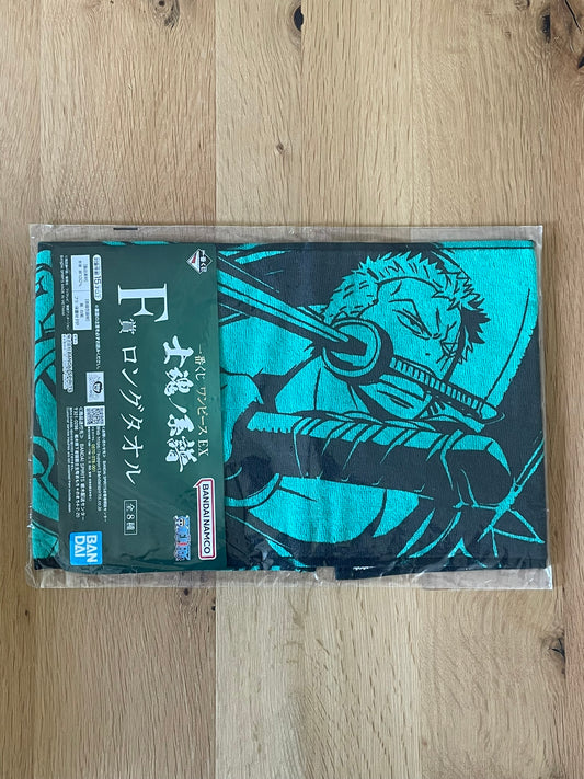 Serviette One Piece avec Roronoa Zoro – sous sachet Ichiban Kuji Ex Shikon no Keifu (Lot F).
