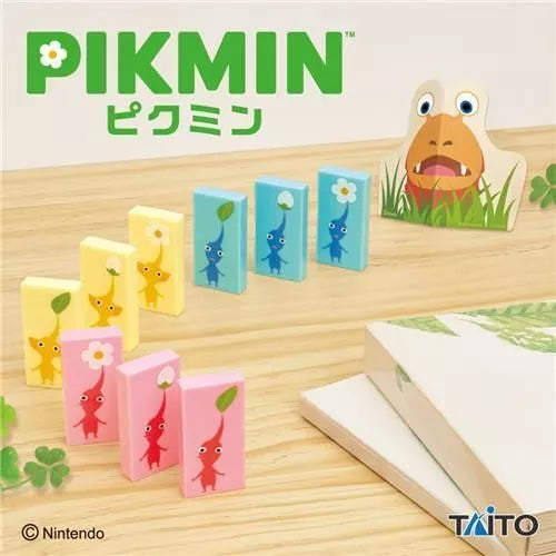 Set de 9 dominos Pikmin Taito – Rouge, Jaune et Bleu avec Chappi – Collection Nintendo
