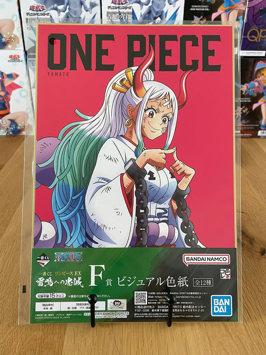 Shikishi One Piece avec A4 Yamato – sous sachet Ichiban Kuji Raimeie no Chuusei (Lot F).