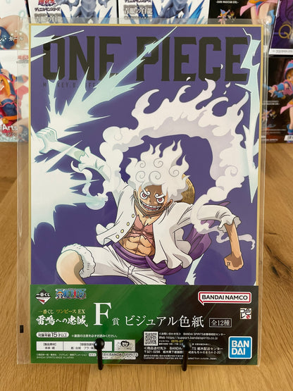 Shikishi One Piece avec Monkey D. Luffy – sous sachet Ichiban Kuji Raimeie no Chuusei (F Lot).