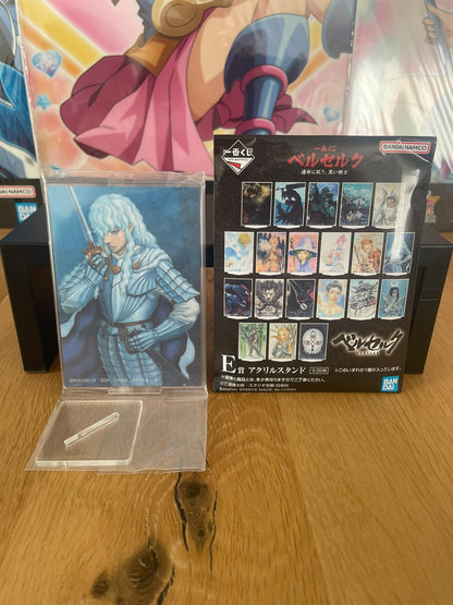 Stand acrylique Griffith Unmei ni Aragau, Kuroi Kenshi 10 cm | Berserk | Ichiban Kuji
